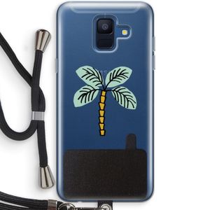 Palmboom: Samsung Galaxy A6 (2018) Transparant Hoesje met koord