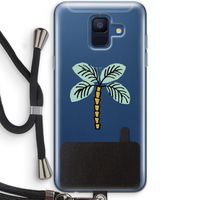 Palmboom: Samsung Galaxy A6 (2018) Transparant Hoesje met koord