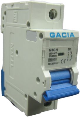 GACIA Installatieautomaat PB8H-1D02 1p D2 10kA