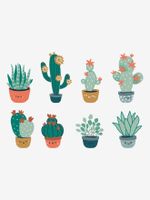 Cactus-stickers groen/meerkleurig