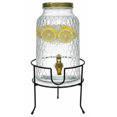 Drankdispenser/limonadetap - 6 ltr - inclusief standaard - 19 x 19 cm