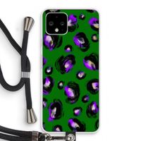 Green Cheetah: Pixel 4 Transparant Hoesje met koord