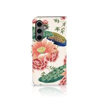 Telefoonhoesje | Met pasjeshouder | voor Samsung Galaxy S24 FE Pink Peacock