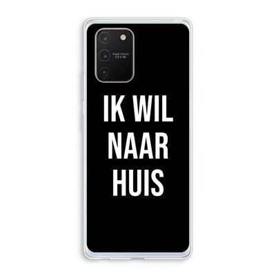 Ik wil naar huis - Zwart: Samsung Galaxy S10 Lite Transparant Hoesje