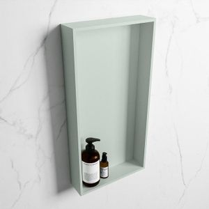 Mondiaz Easy nis 29.5x59.5x8cm - inbouw/opbouw - 1 open vak - Solid surface - Greey M80019Greey/Greey