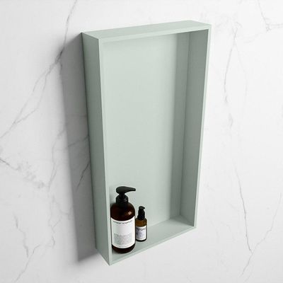 Mondiaz Easy nis 29.5x59.5x8cm - inbouw/opbouw - 1 open vak - Solid surface - Greey M80019Greey/Greey
