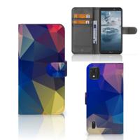 Nokia C2 2nd Edition | Book Case | Polygon Dark | Portemonnee hoesje