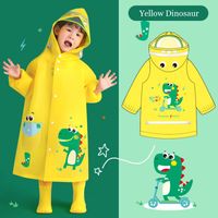 Regenjas / Regenponcho Yellow Dinosaur