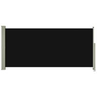 vidaXL Tuinscherm uittrekbaar 140x300 cm zwart - thumbnail