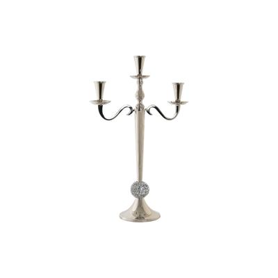 Kroonkandelaar DKD Home Decor 30 x 12 x 46 cm Zilverkleurig Aluminium Acryl Verchroomd