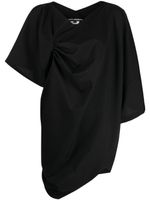 Junya Watanabe robe courte drapée à design asymétrique - Noir