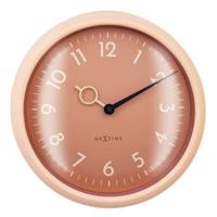 NeXtime - Wandklok 30,5cm - Stil - Perzik - ABS - NeXtime 'Golden Hour NeXtime - Wandklok 30,5cm - Stil - Perzik - ABS - NeXtime 'Golden Hour