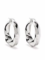 Tom Wood boucles d'oreilles Infinity à ornements de cristal - Argent