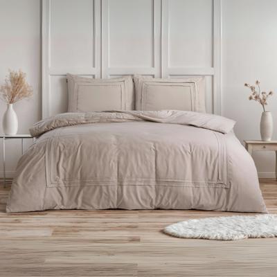 Dekbedovertrek Dekbedovertek Tailored - Lits-Jumeaux (240x220 cm) - Taupe Microvezel - Dessin: Effen - Sleeptime Fresh - Dekbed-Discounter.nl