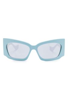 Gucci Eyewear lunettes de soleil à monture géométrique - Bleu