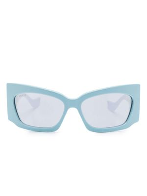 Gucci Eyewear lunettes de soleil à monture géométrique - Bleu