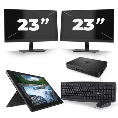 Dell Latitude 5290 - Intel Core i5-8e Generatie - 12 inch - 16GB RAM - 256GB SSD - Windows 11 + 2x 23 inch Monitor