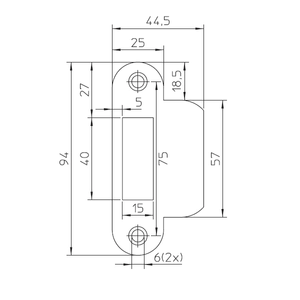 NEMEF Sluitplaat Afgerond voor 635 P635/17 RVS Din LS/RS