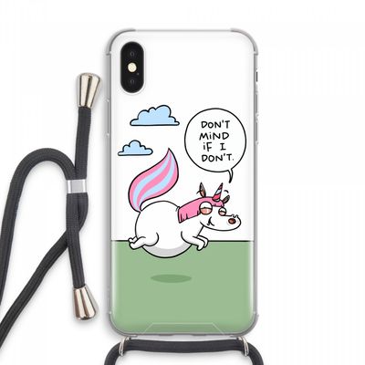 Unicorn: iPhone XS Max Transparant Hoesje met koord