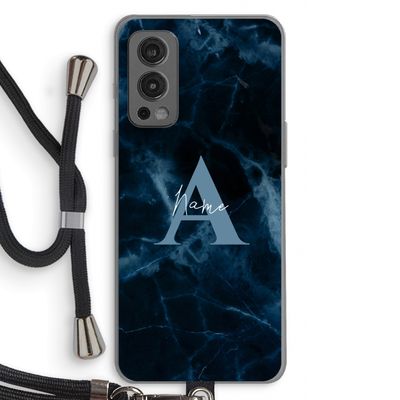 Midnight Marble: OnePlus Nord 2 5G Transparant Hoesje met koord