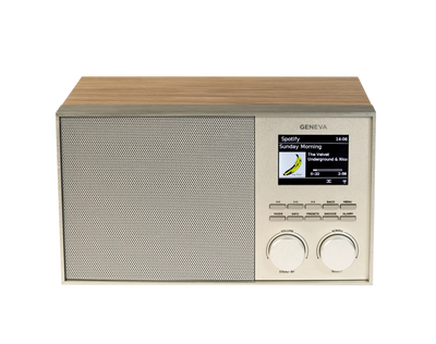 Geneva DeCon S internet, DAB+ en FM radio met Spotify en Bluetooth - champagne/walnoot