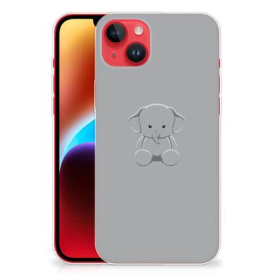 iPhone 14 Plus Telefoonhoesje met Naam Grijs Baby Olifant iPhone 14 Plus Telefoonhoesje met Naam Grijs Baby Olifant