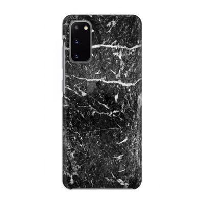 Zwart marmer: Volledig geprint Samsung Galaxy S20 Hoesje