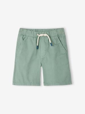 Elastische bermuda voor jongens dennen