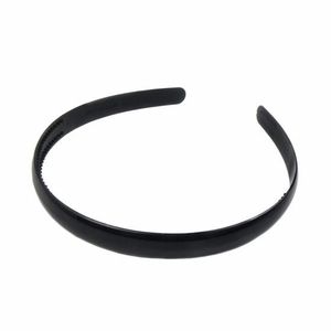 Zwarte dames diadeem/haarband 1 cm breed   -