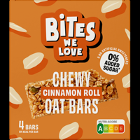 BitesWeLove Chewy Oat Bar Cinnamon roll 4 stuks bij Jumbo