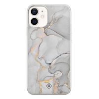 iPhone 12 siliconen hoesje - Grijs marmer