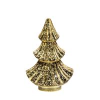 Boompje glas LED 15,5x9,5 cm goud - Annas collection