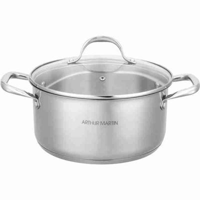AM2513 Arthur Martin Soeppan 28 cm met deksel - RVS - Alle warmtebronnen inclusief inductie