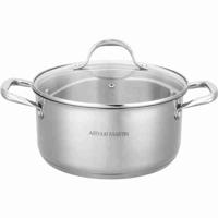 AM2513 Arthur Martin Soeppan 28 cm met deksel - RVS - Alle warmtebronnen inclusief inductie