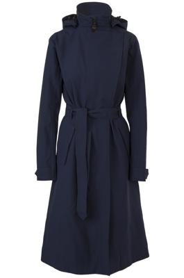 AGU Trench Coat Long Regenjas Urban Outdoor Dames - Deep marine - XS - Waterdicht