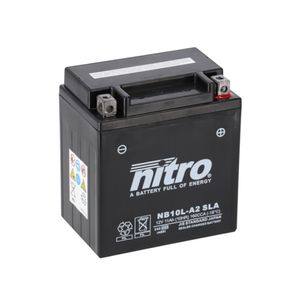 NITRO Gesloten batterij onderhoudsvrij, Batterijen voor motor & scooter, NB10L-A2-SLA