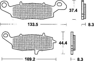 TRW remblokken "mcb 682 brake pad mcb 682 trq sint.metal racing