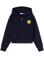 Palm Angels Kids hoodie à motif Smiley - Bleu - thumbnail