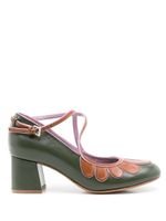 Sarah Chofakian escarpins Belis color block 50 mm - Vert