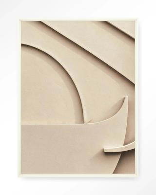 Urban Cotton Wandkleed 'Siaa 1' 110 x 145cm in Floating Frame - off white