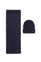 NoBell winter sjaal + muts set meisjes - navy blauw - Ronja - gebreid