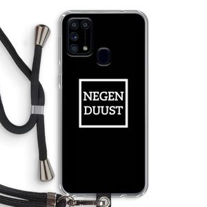 Negenduust black: Samsung Galaxy M31 Transparant Hoesje met koord