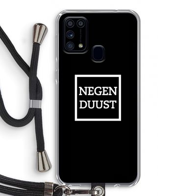Negenduust black: Samsung Galaxy M31 Transparant Hoesje met koord