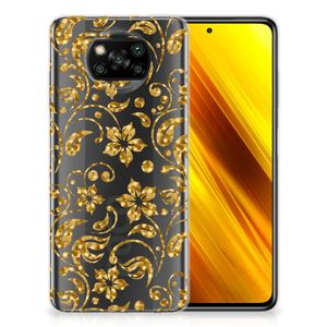 Xiaomi Poco X3 | Poco X3 Pro TPU Case Gouden Bloemen