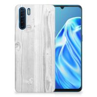 OPPO A91 | Bumper Hoesje | White Wood