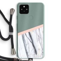 A touch of peach: Pixel 5a 5G Transparant Hoesje met koord