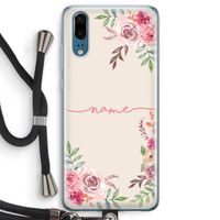Rozen: Huawei P20 Transparant Hoesje met koord