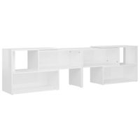 vidaXL Tv-meubel 149x30x52 cm spaanplaat hoogglans wit