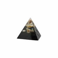 Orgonite Piramide Woestijnroos/ Dalmatiër Jaspis/ Seleniet (160 mm)