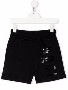 DSQUARED2 KIDS short à logo imprimé - Noir